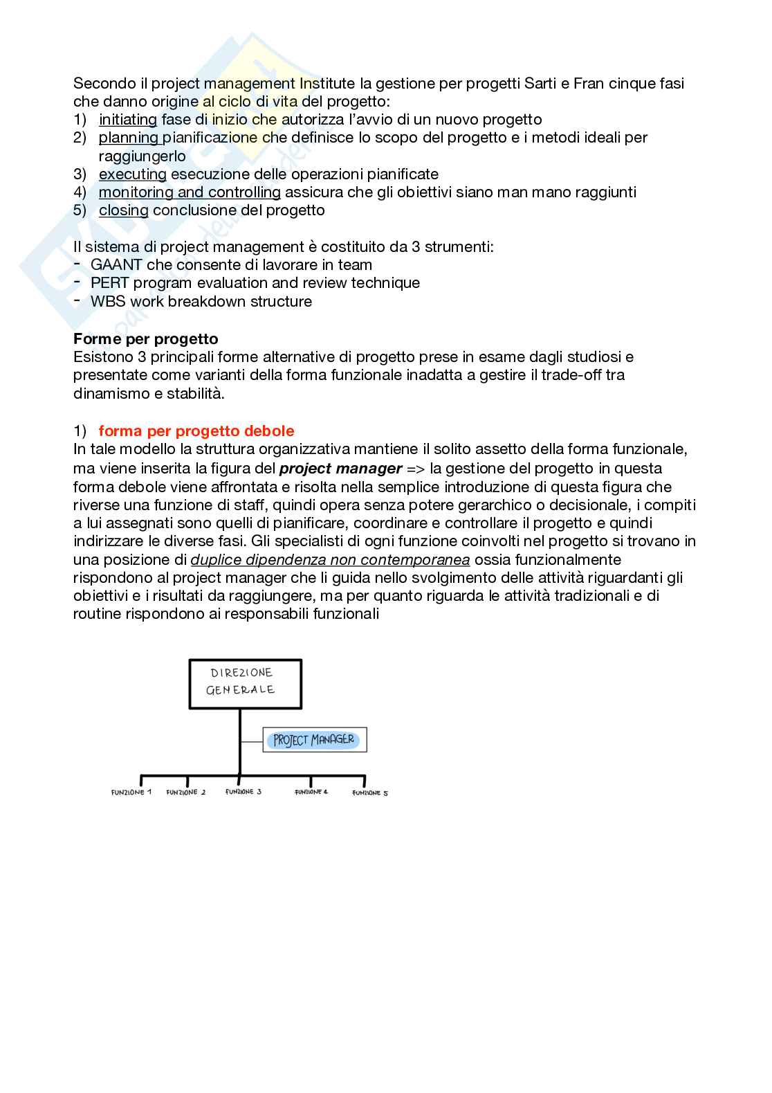Riassunto esame Organizzazione aziendale, Prof. Cavaliere Vincenzo, libro consigliato Organizzazione aziendale - scelte di progettazione, Bonti, Cavaliere, Cori Pag. 46
