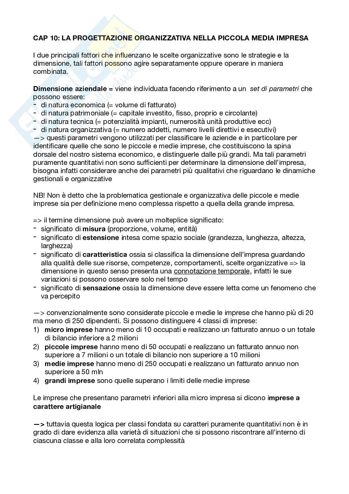 Riassunto esame Organizzazione aziendale, Prof. Cavaliere Vincenzo, libro consigliato Organizzazione aziendale - scelte di progettazione, Bonti, Cavaliere, Cori Pag. 56
