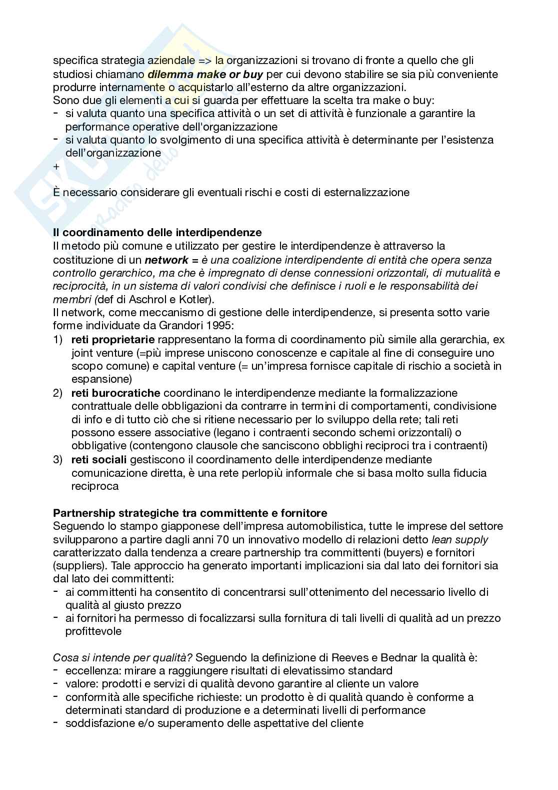 Riassunto esame Organizzazione aziendale, Prof. Cavaliere Vincenzo, libro consigliato Organizzazione aziendale - scelte di progettazione, Bonti, Cavaliere, Cori Pag. 61