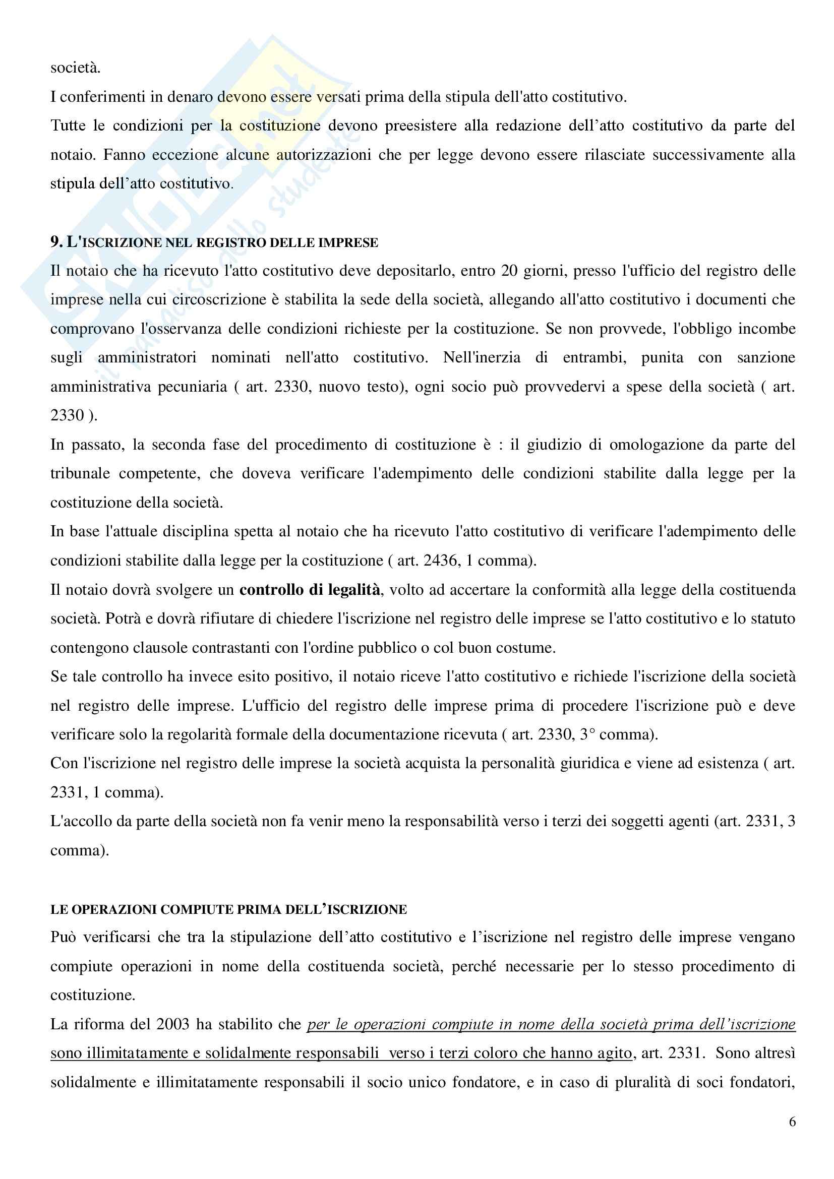 Diritto commerciale - la società per azioni Pag. 6