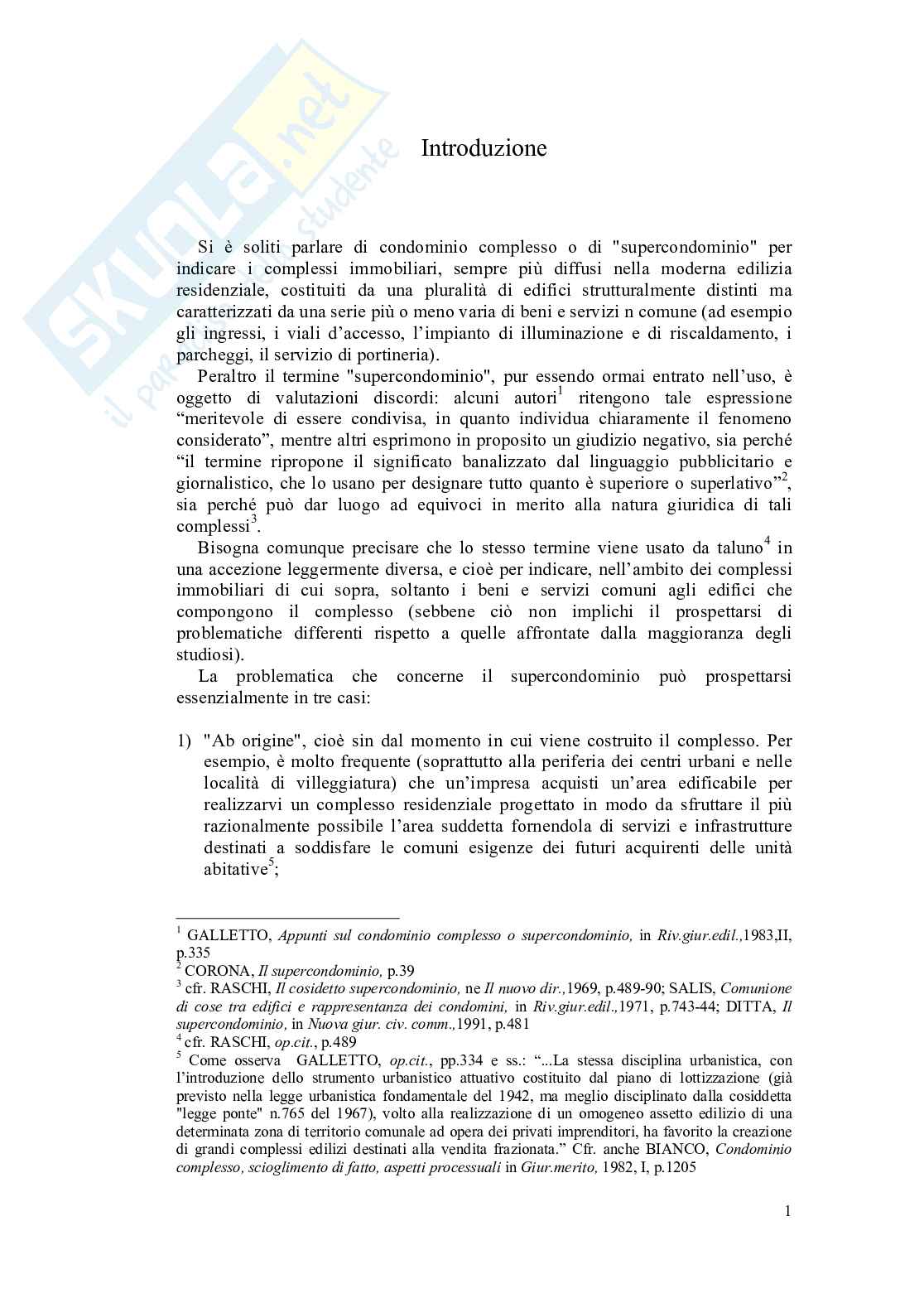 Il condominio complesso (cosiddetto supercondominio) Pag. 2