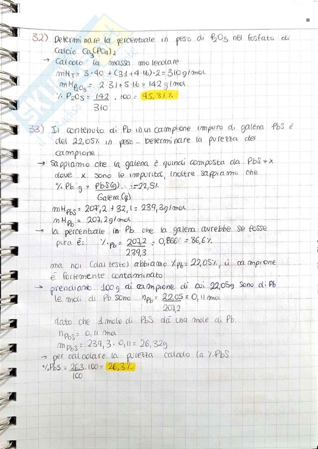 Esercizi tutoraggio Chimica generale  Pag. 16