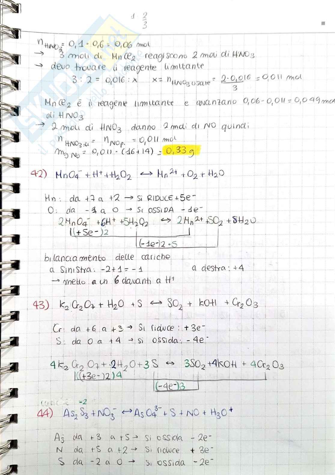 Esercizi tutoraggio Chimica generale  Pag. 21