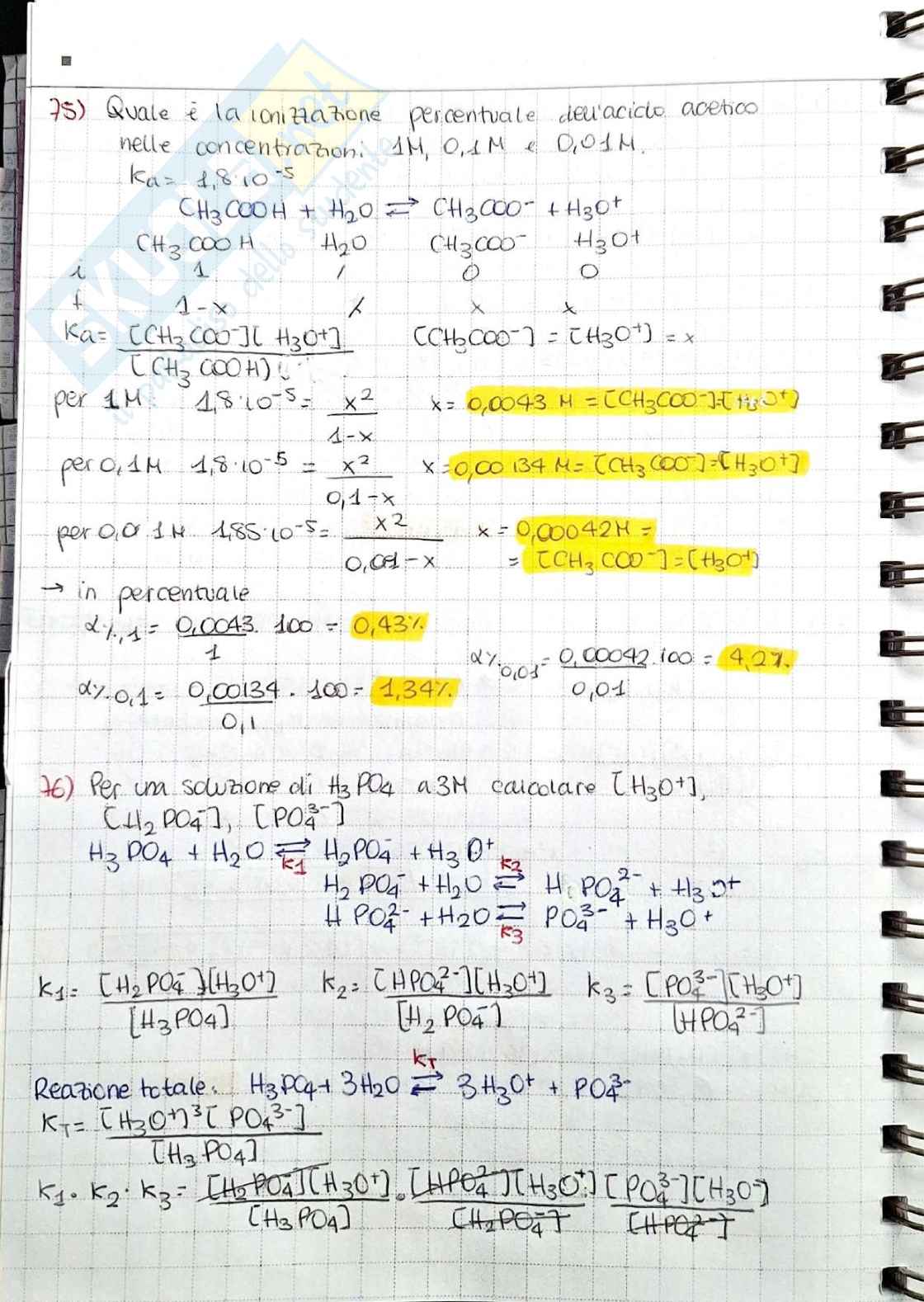 Esercizi tutoraggio Chimica generale  Pag. 36