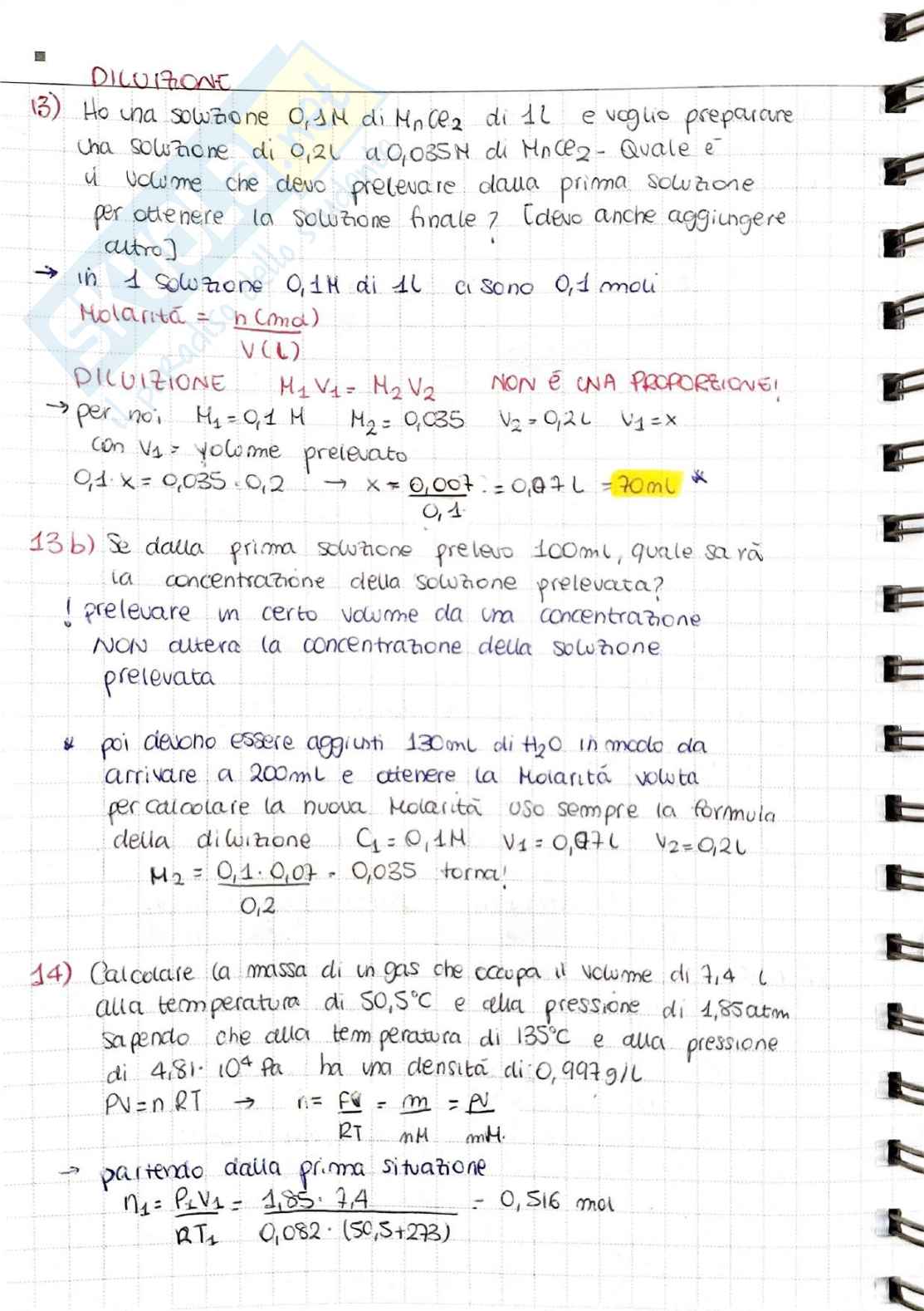 Esercizi tutoraggio Chimica generale  Pag. 6