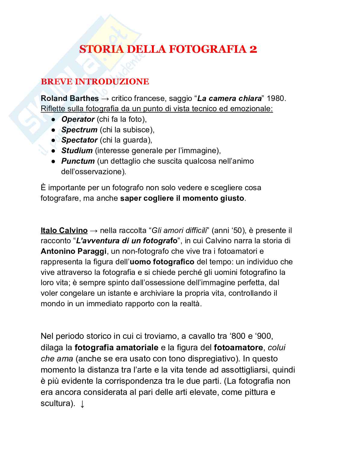 Appunti Storia della fotografia 2 Pag. 2