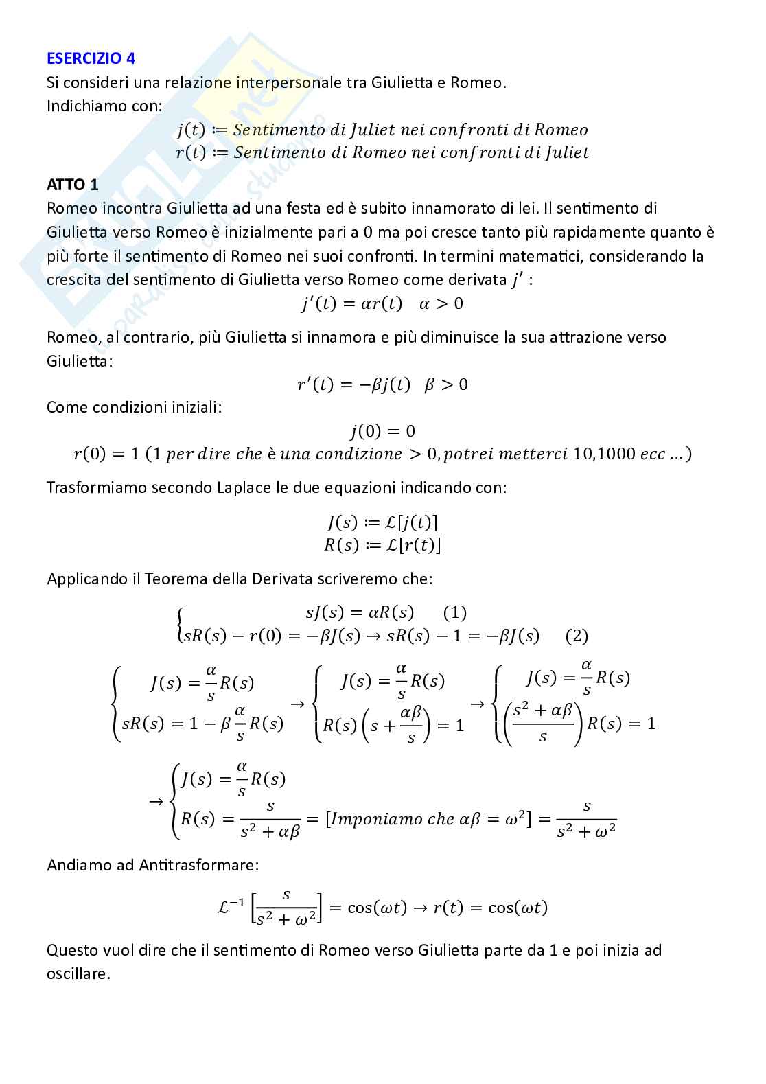 Controlli automatici, parte 2 - Numeri complessi e trasformata di Laplace Pag. 36