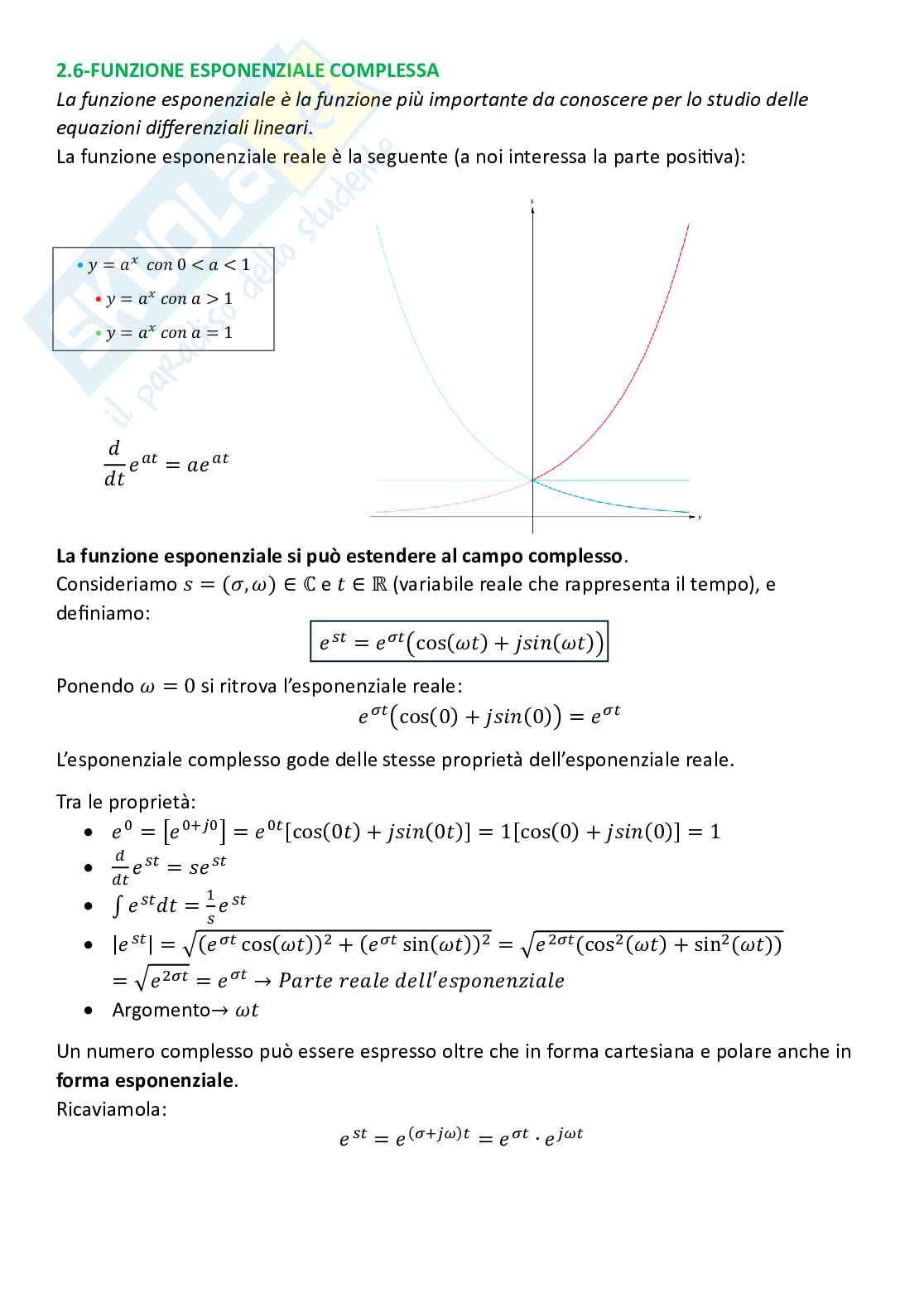 Controlli automatici, parte 2 - Numeri complessi e trasformata di Laplace Pag. 6