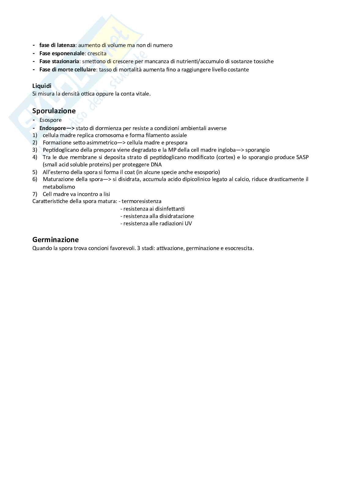 Batteriologia generale - Generalità sulla cellula batterica Pag. 6