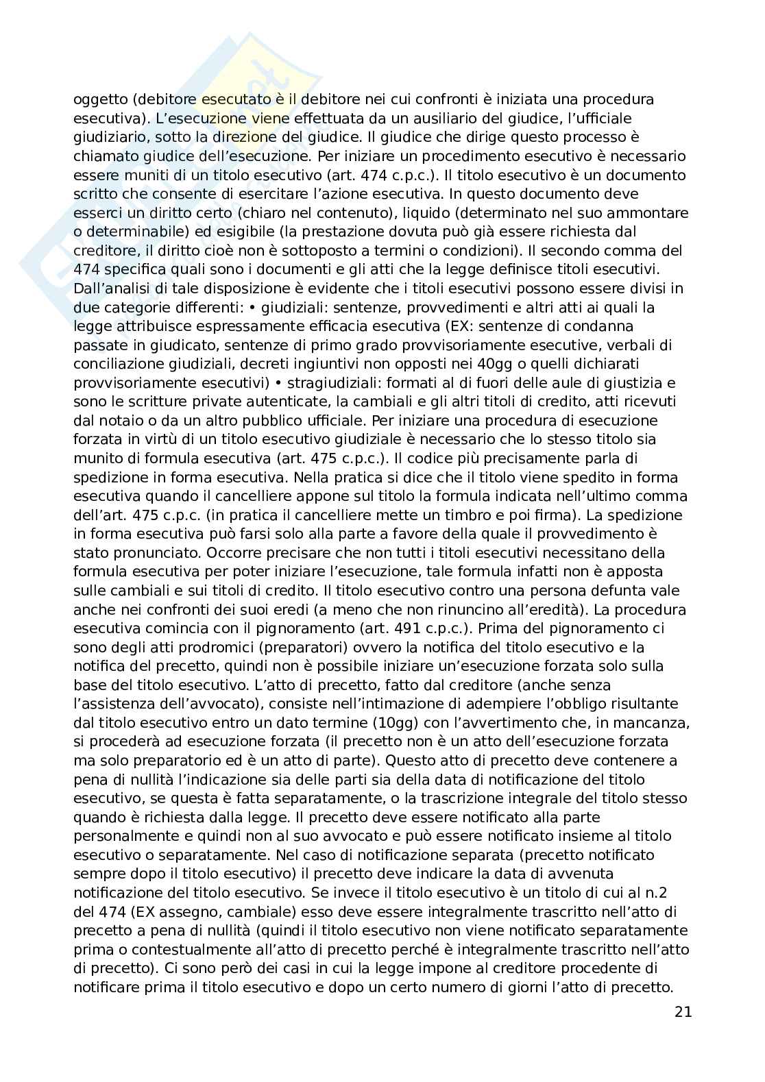Riassunto esame Diritto processuale civile, Prof. Alberto Stefano, libro consigliato Spiegazioni di Diritto Processuale Civile vol I e II, Claudio Consolo Pag. 21