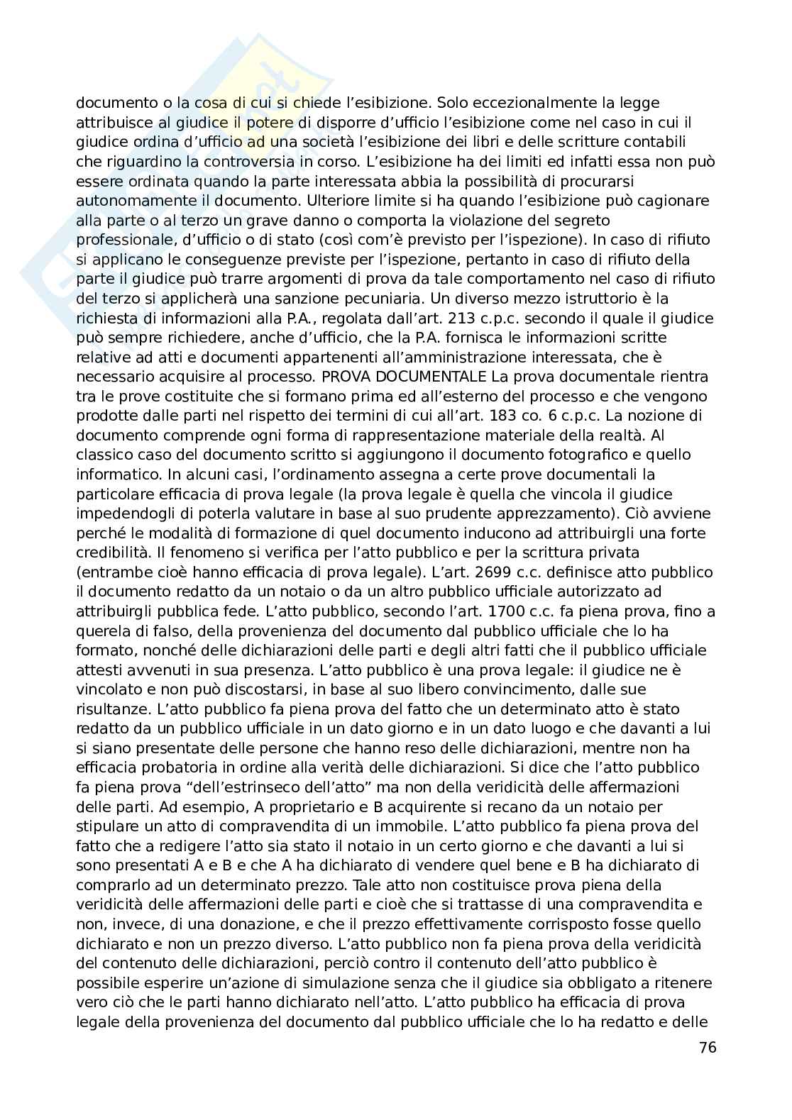 Riassunto esame Diritto processuale civile, Prof. Alberto Stefano, libro consigliato Spiegazioni di Diritto Processuale Civile vol I e II, Claudio Consolo Pag. 76