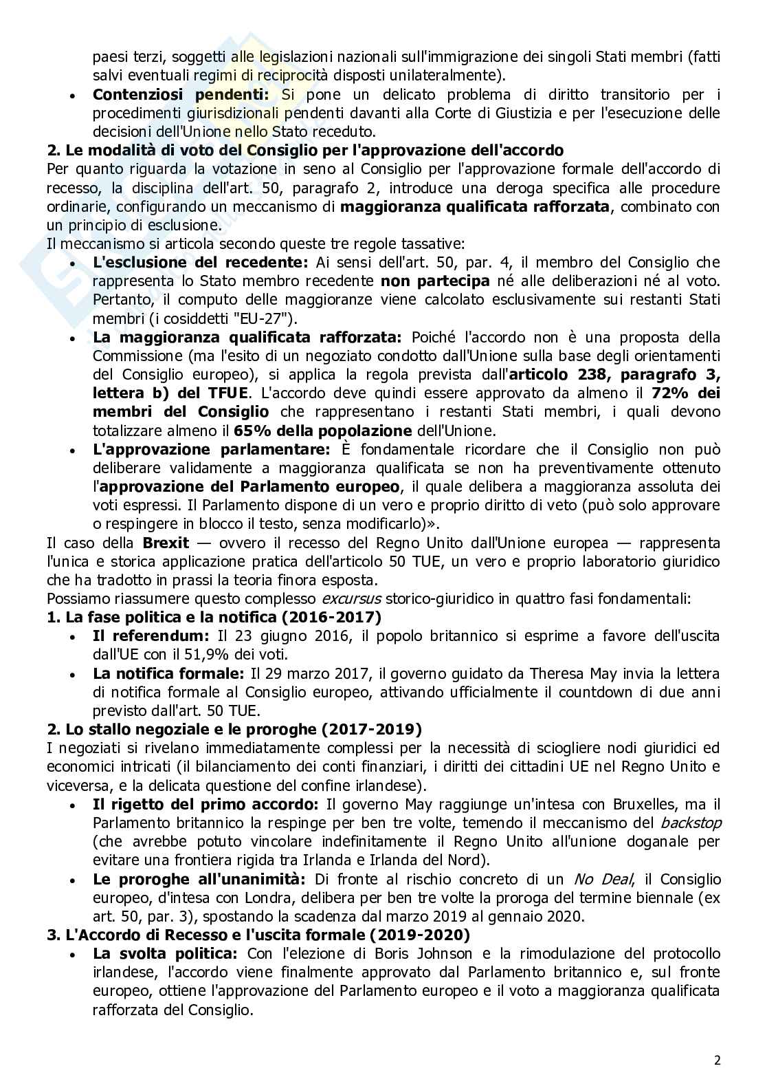 Diritto dell'Unione Europea Pag. 2