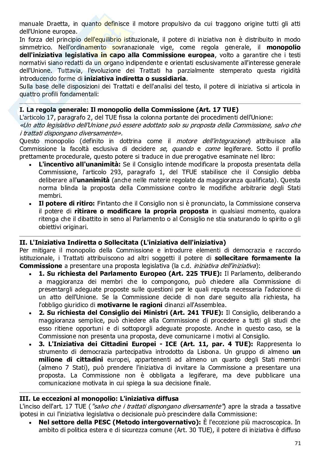 Diritto dell'Unione Europea Pag. 71