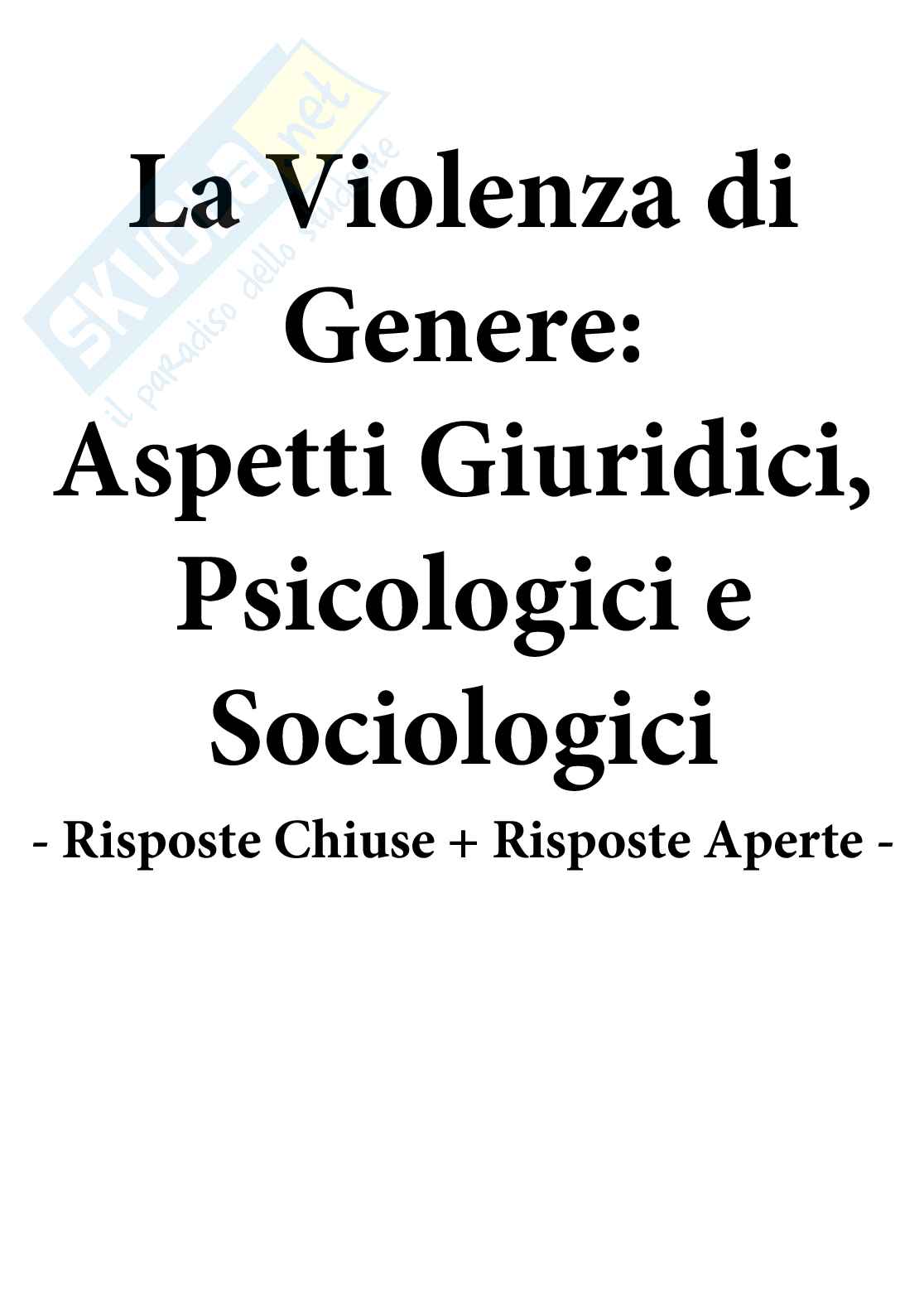 Violenza di Genere - Paniere compilato Pag. 1
