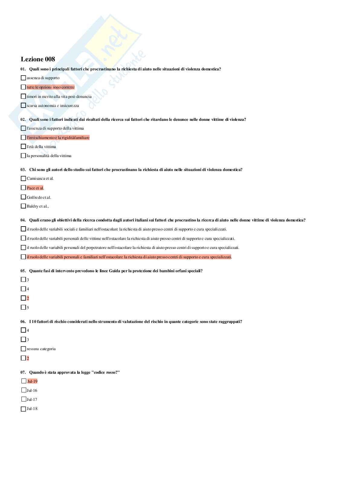 Violenza di Genere - Paniere compilato Pag. 11