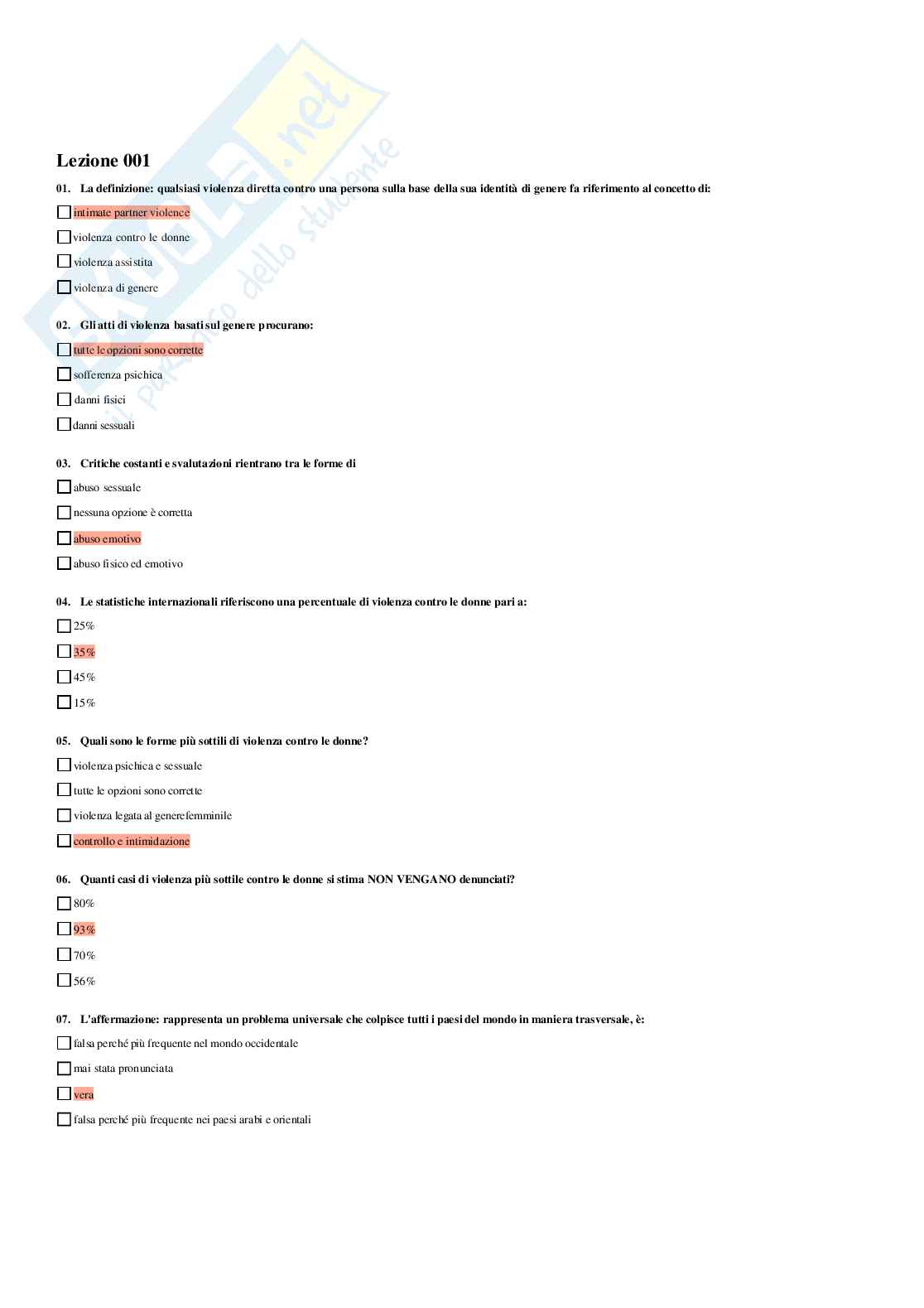 Violenza di Genere - Paniere compilato Pag. 2