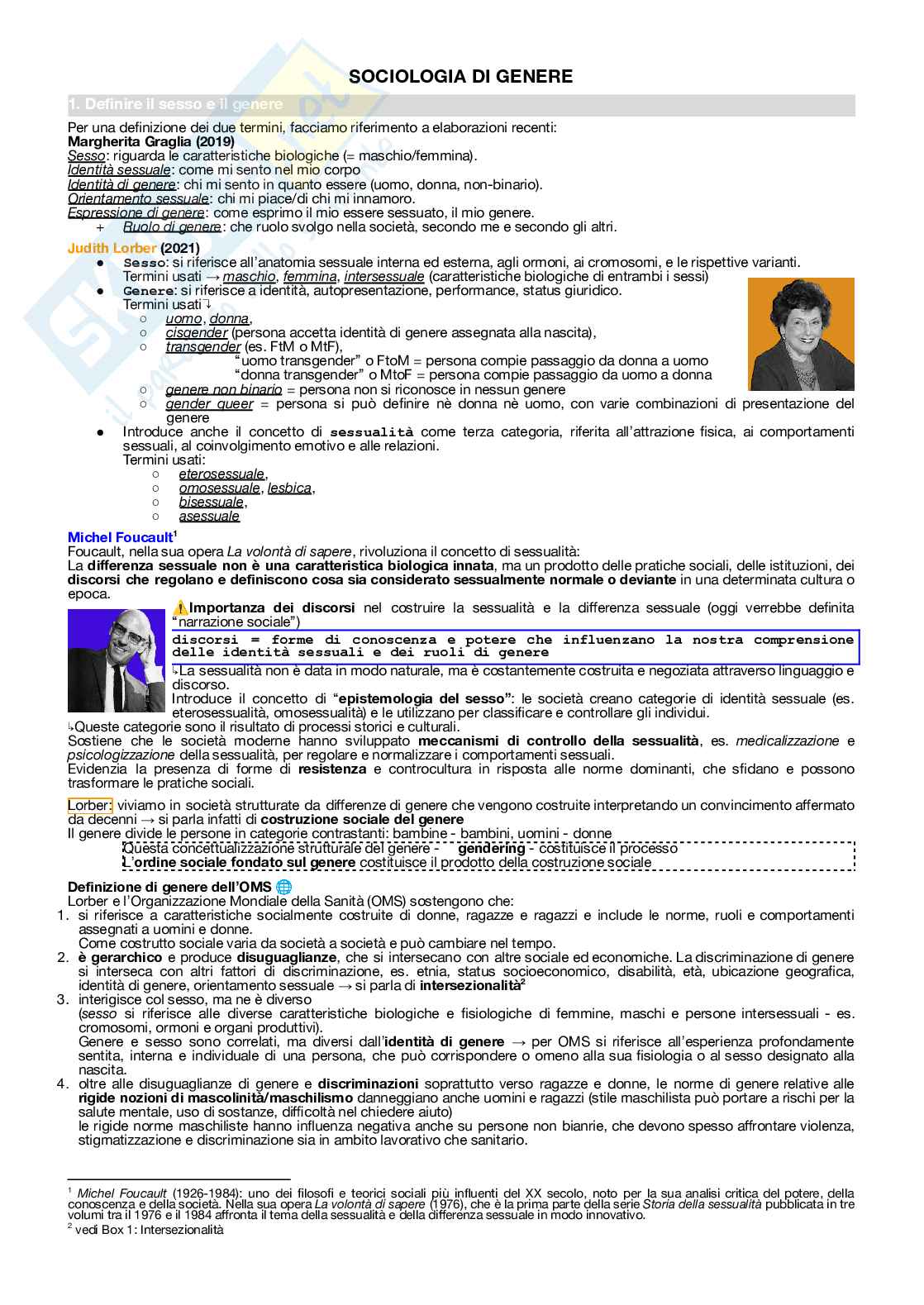 Sociologia di genere - Appunti Pag. 1
