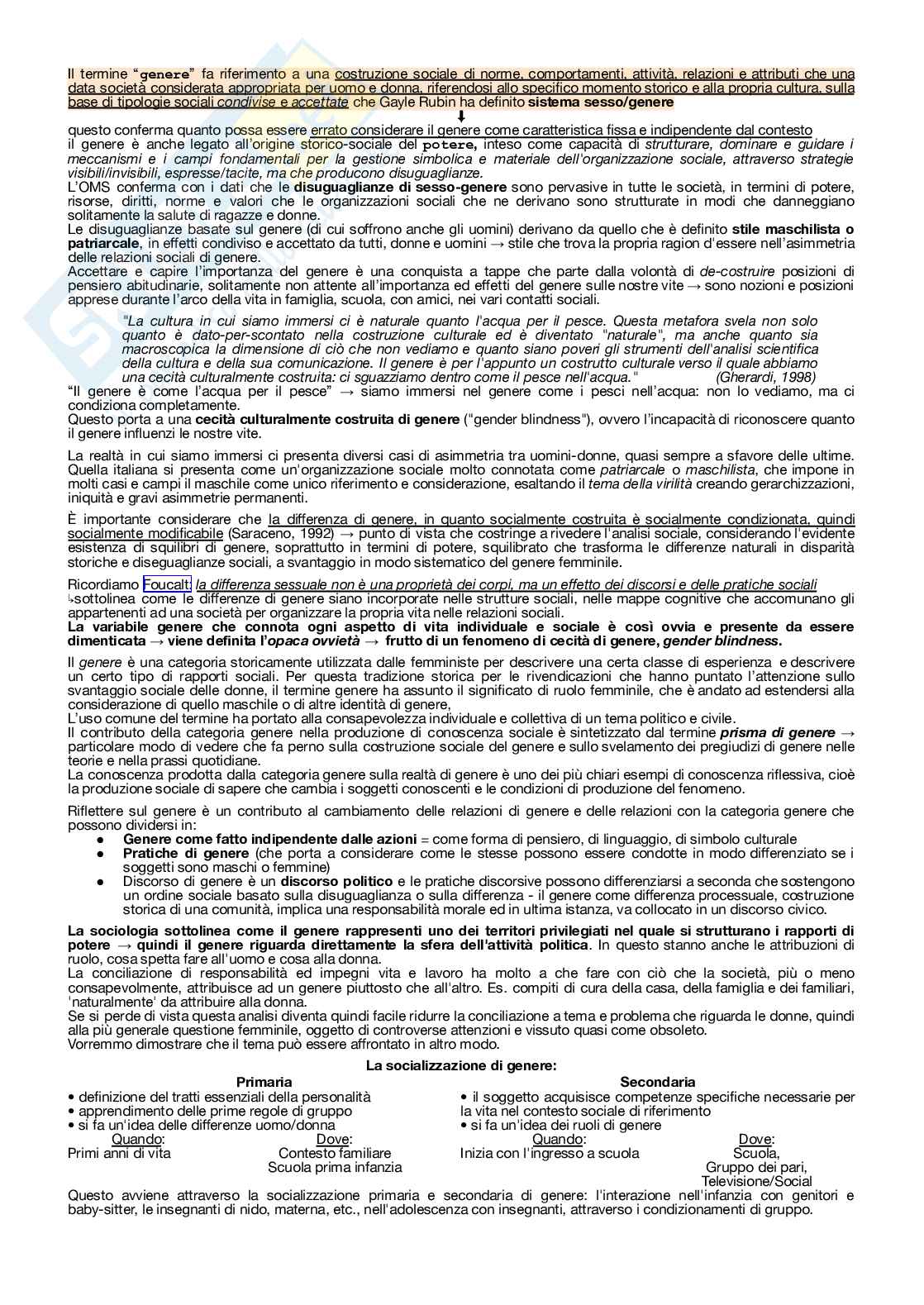 Sociologia di genere - Appunti Pag. 2