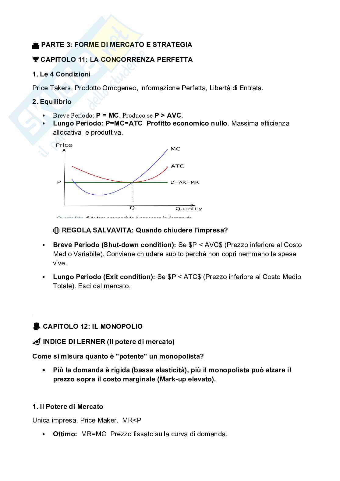 Riassunto esame Microeconomia, Prof. Beltrametti Luca, libro consigliato Microeconomia, Frank, Cartwright, Piras Pag. 11