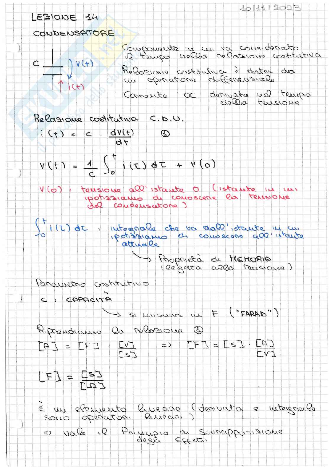 Teoria Elettrotecnica - Secondo parziale Pag. 1