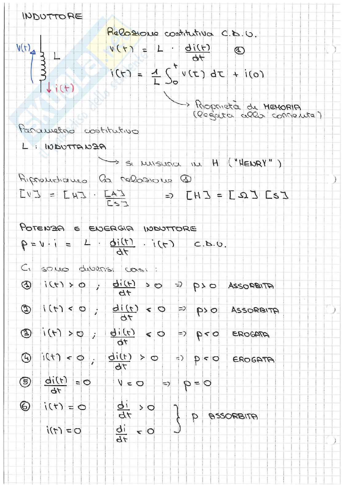 Teoria Elettrotecnica - Secondo parziale Pag. 6