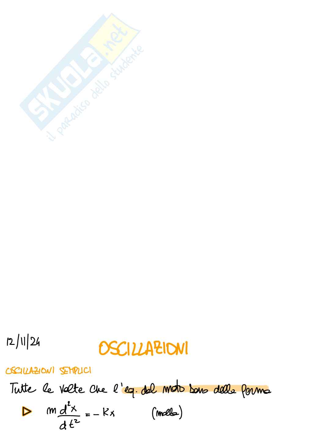 Appunti Fisica generale, I semestre - seconda parte Pag. 1