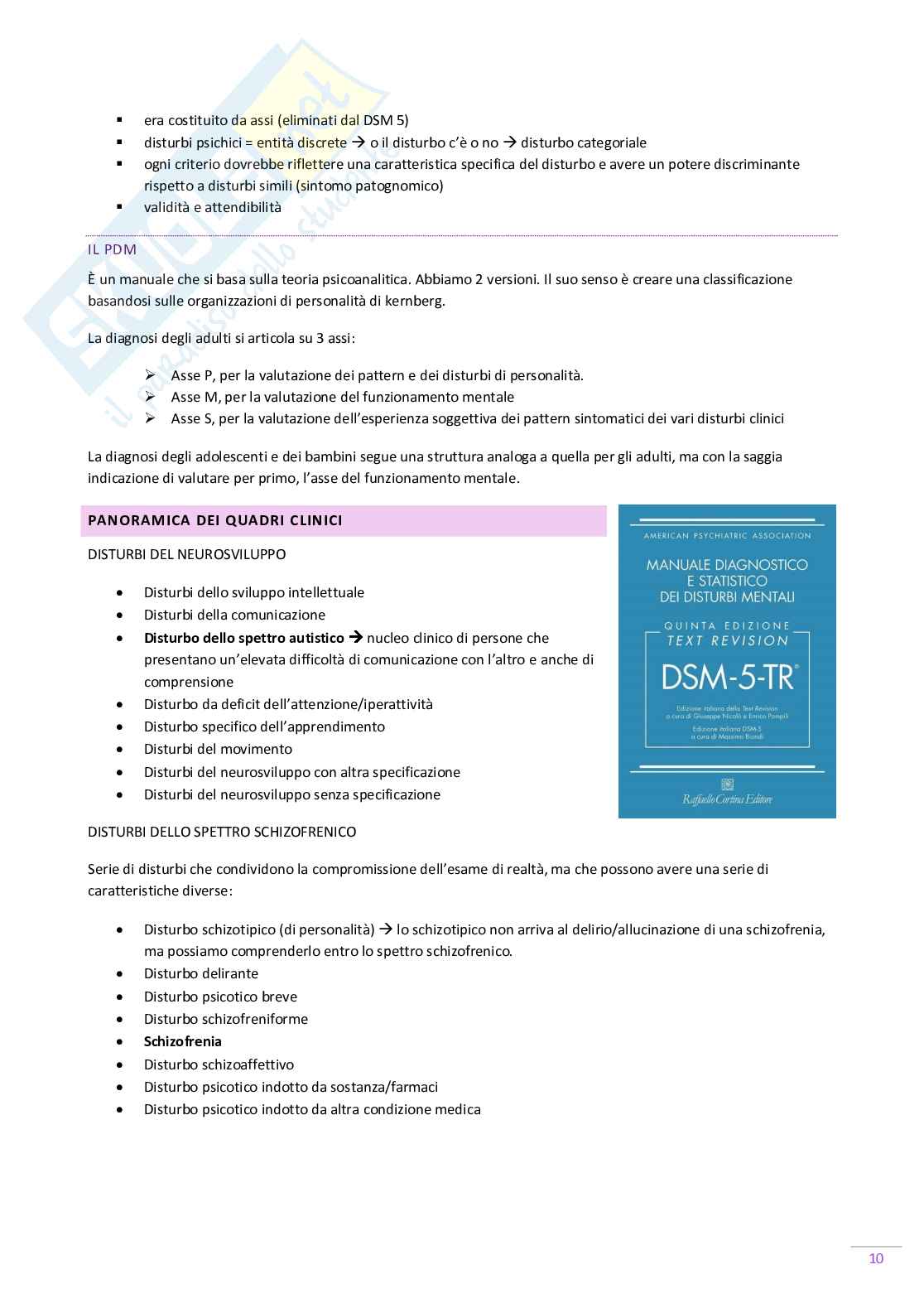 Psicologia clinica - Appunti lezione Pag. 11