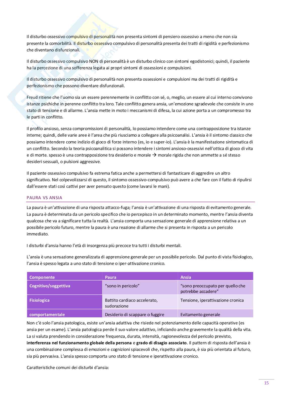 Psicologia clinica - Appunti lezione Pag. 16