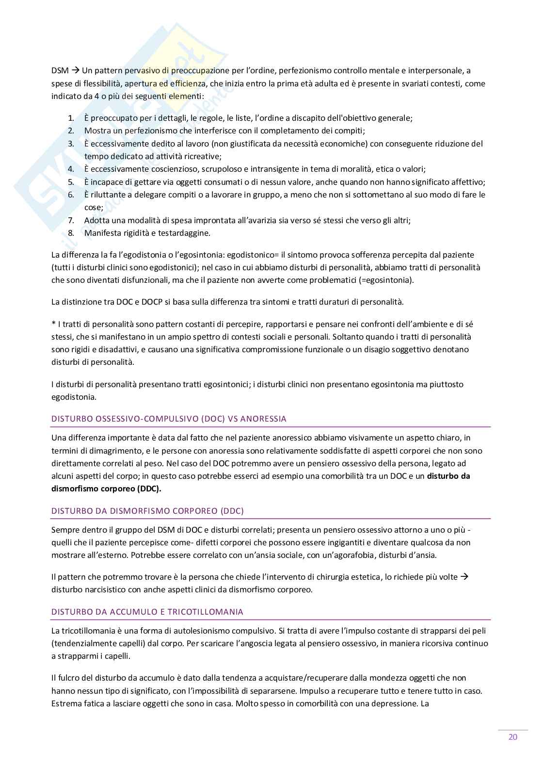 Psicologia clinica - Appunti lezione Pag. 21