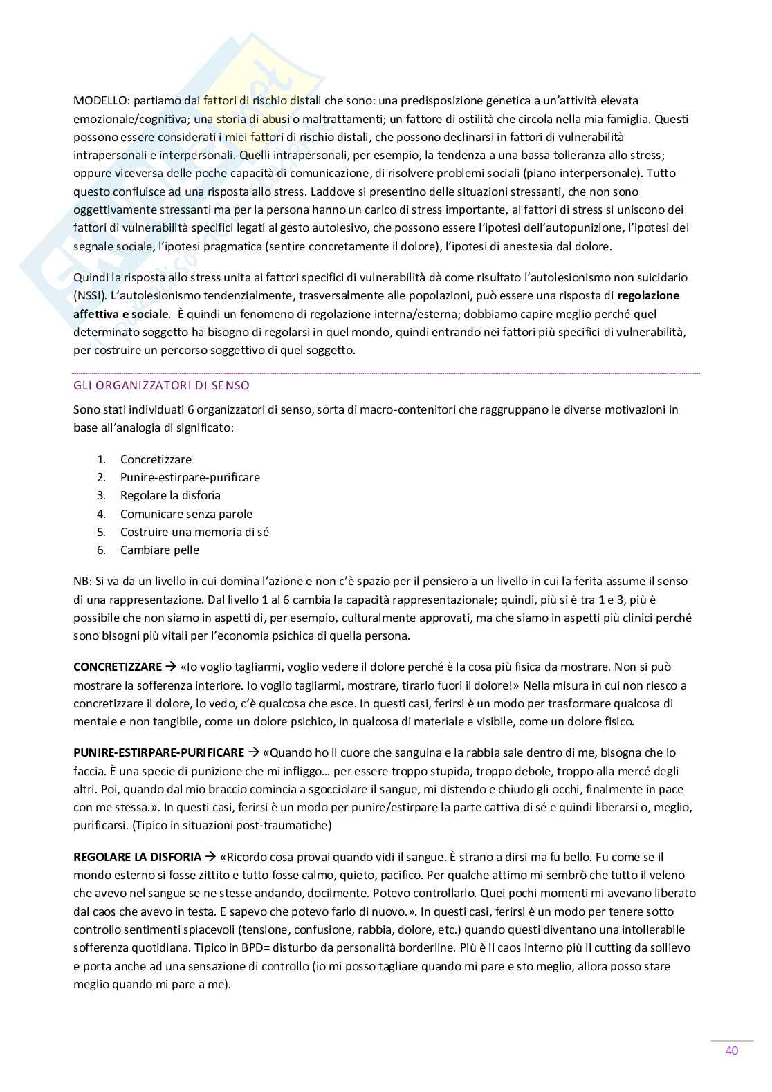 Psicologia clinica - Appunti lezione Pag. 41