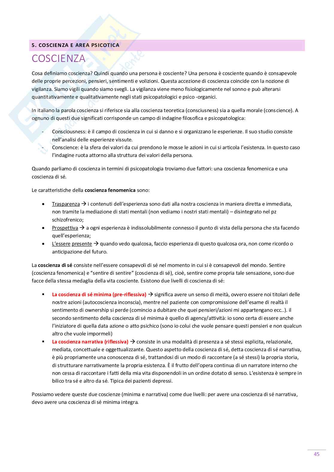 Psicologia clinica - Appunti lezione Pag. 46