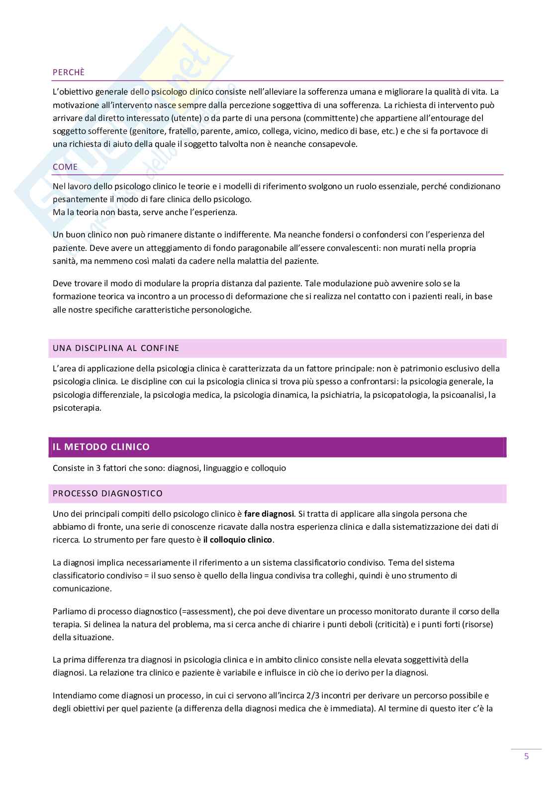 Psicologia clinica - Appunti lezione Pag. 6