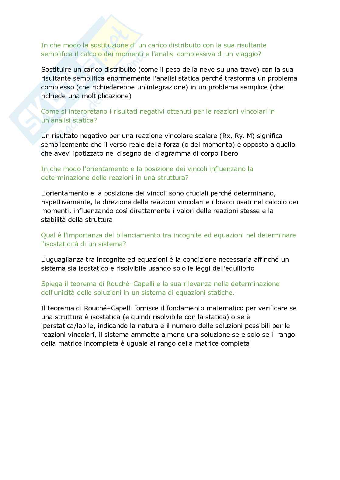 Domande di autovalutazione Meccanica dei solidi Pag. 11