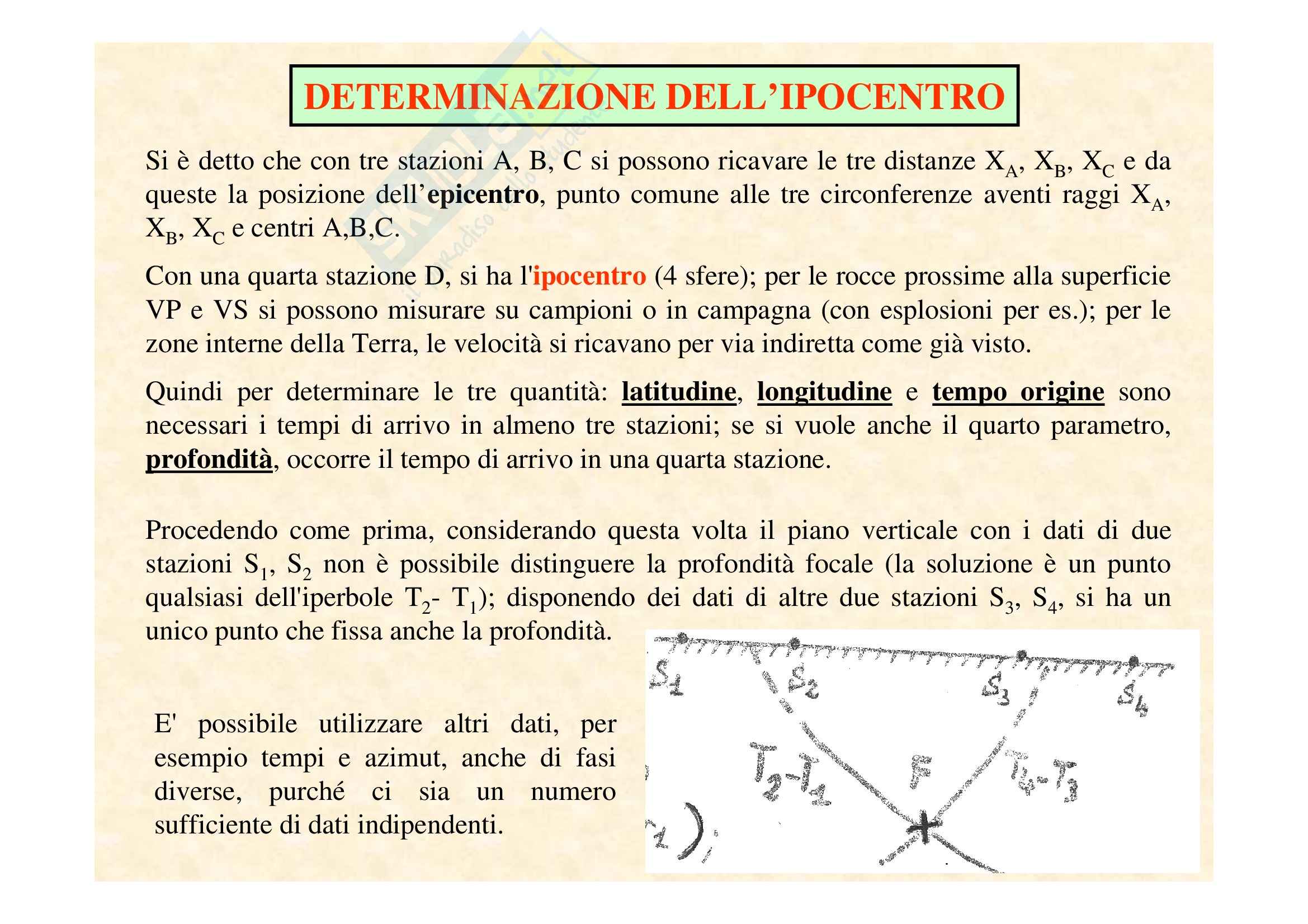 Sismologia - determinazione dell'ipocentro Pag. 16