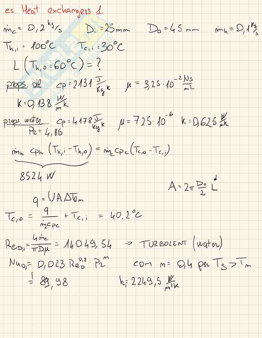 Esercizi seconda parte Advanced Heat and Mass Transfer Pag. 2