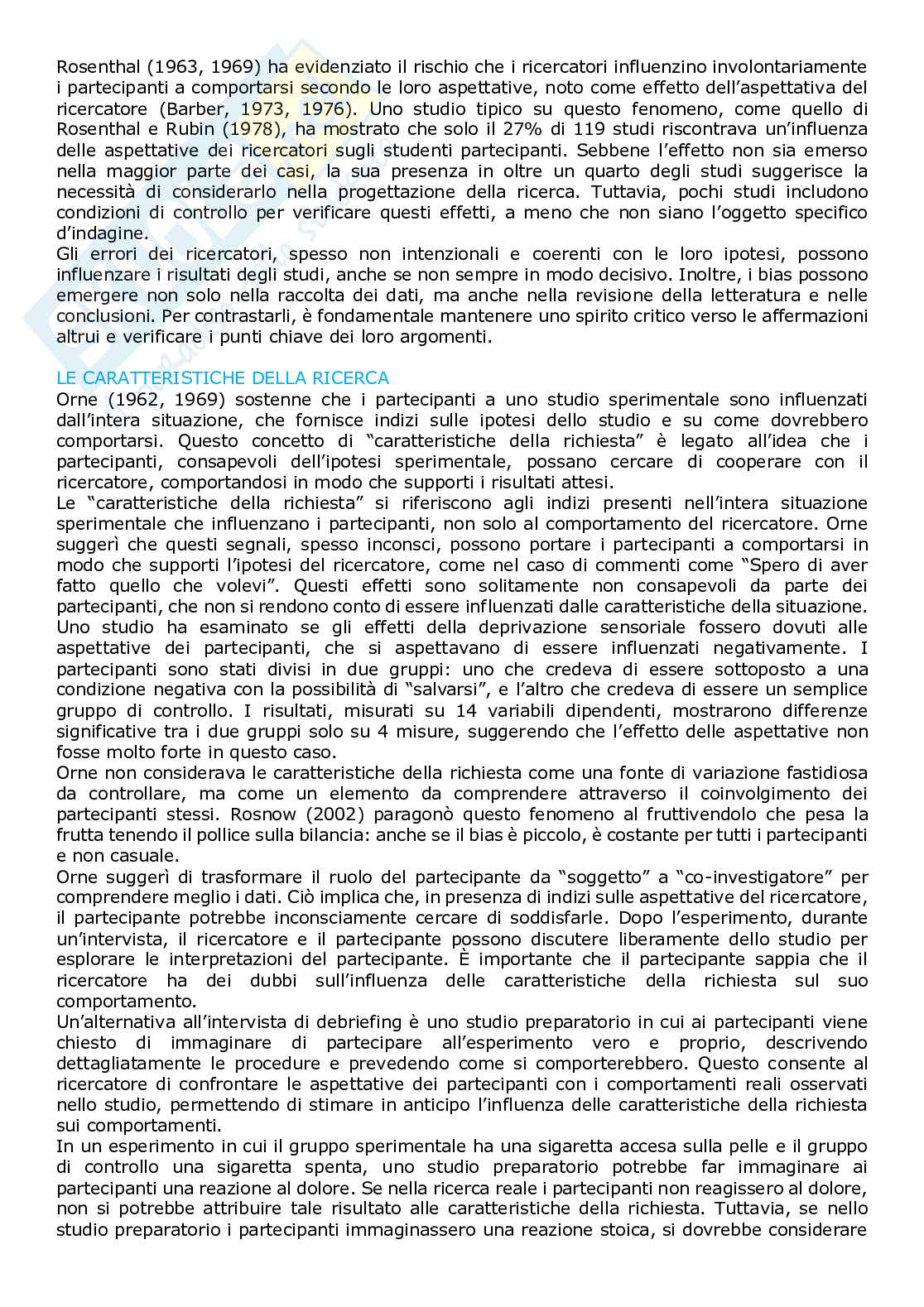 Riassunto esame Metodologia della ricerca psicologica, Prof. Menardo Elisa, libro consigliato Metodologia della ricerca in psicologia, Howitt, Cramer Pag. 46