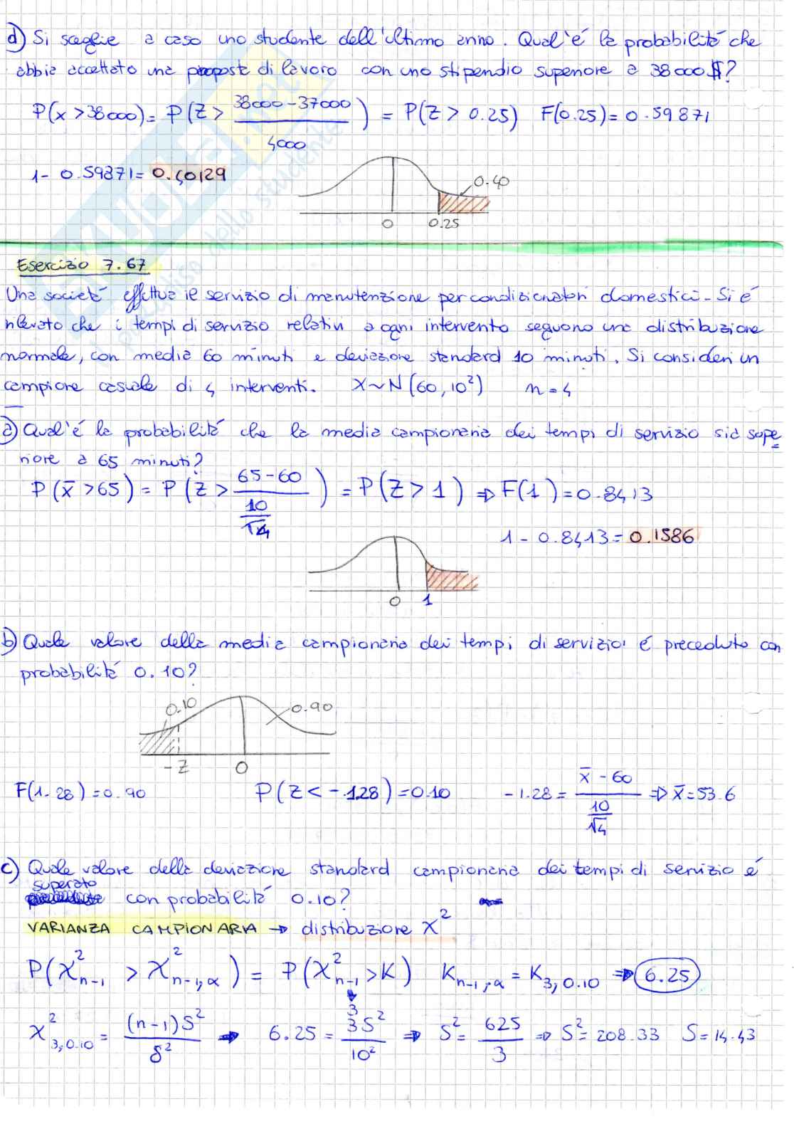 Esercizi di Statistica Pag. 2
