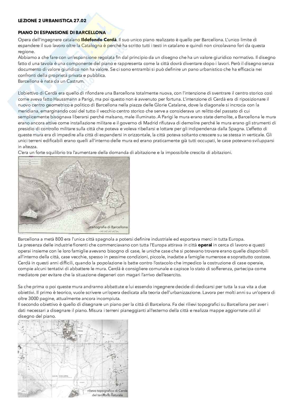 Riassunto esame Urbanistica, Prof. Gaeta Luca, libro consigliato Il primo libro di urbanistica, Gaeta Pag. 1