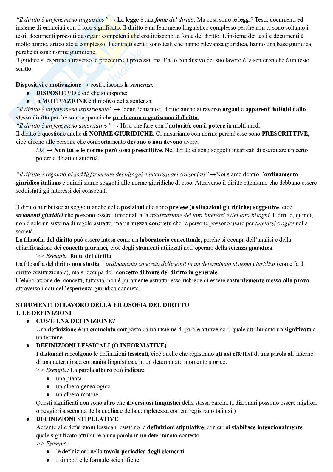 Riassunto esame Filosofia del diritto , Prof. Velluzzi Vito, libro consigliato Filosofia del diritto positivo, Guastini Pag. 2