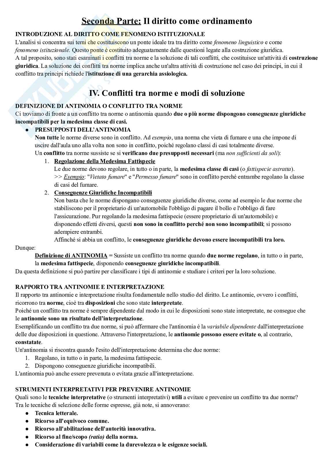 Riassunto esame Filosofia del diritto , Prof. Velluzzi Vito, libro consigliato Filosofia del diritto positivo, Guastini Pag. 21