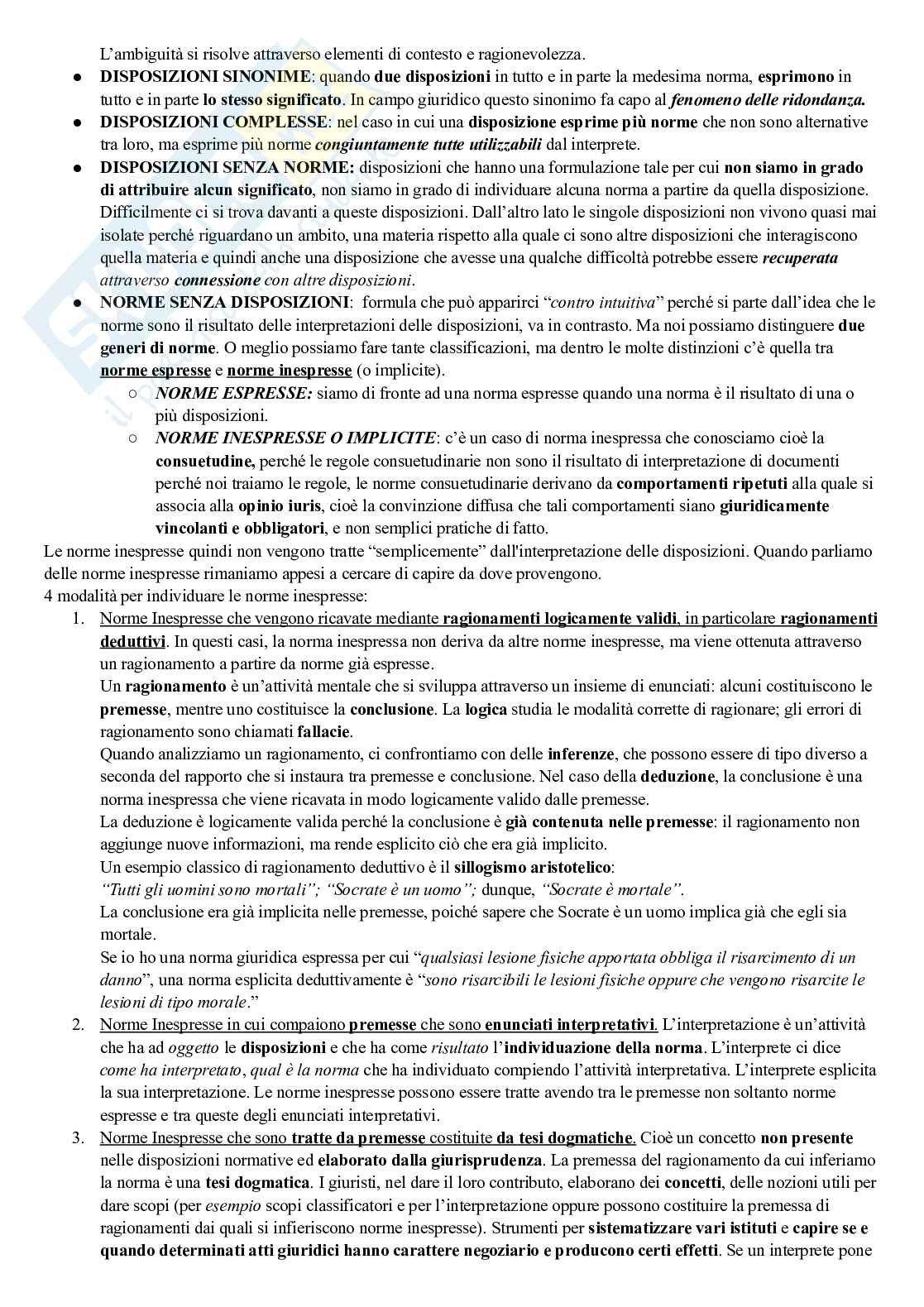 Riassunto esame Filosofia del diritto , Prof. Velluzzi Vito, libro consigliato Filosofia del diritto positivo, Guastini Pag. 6
