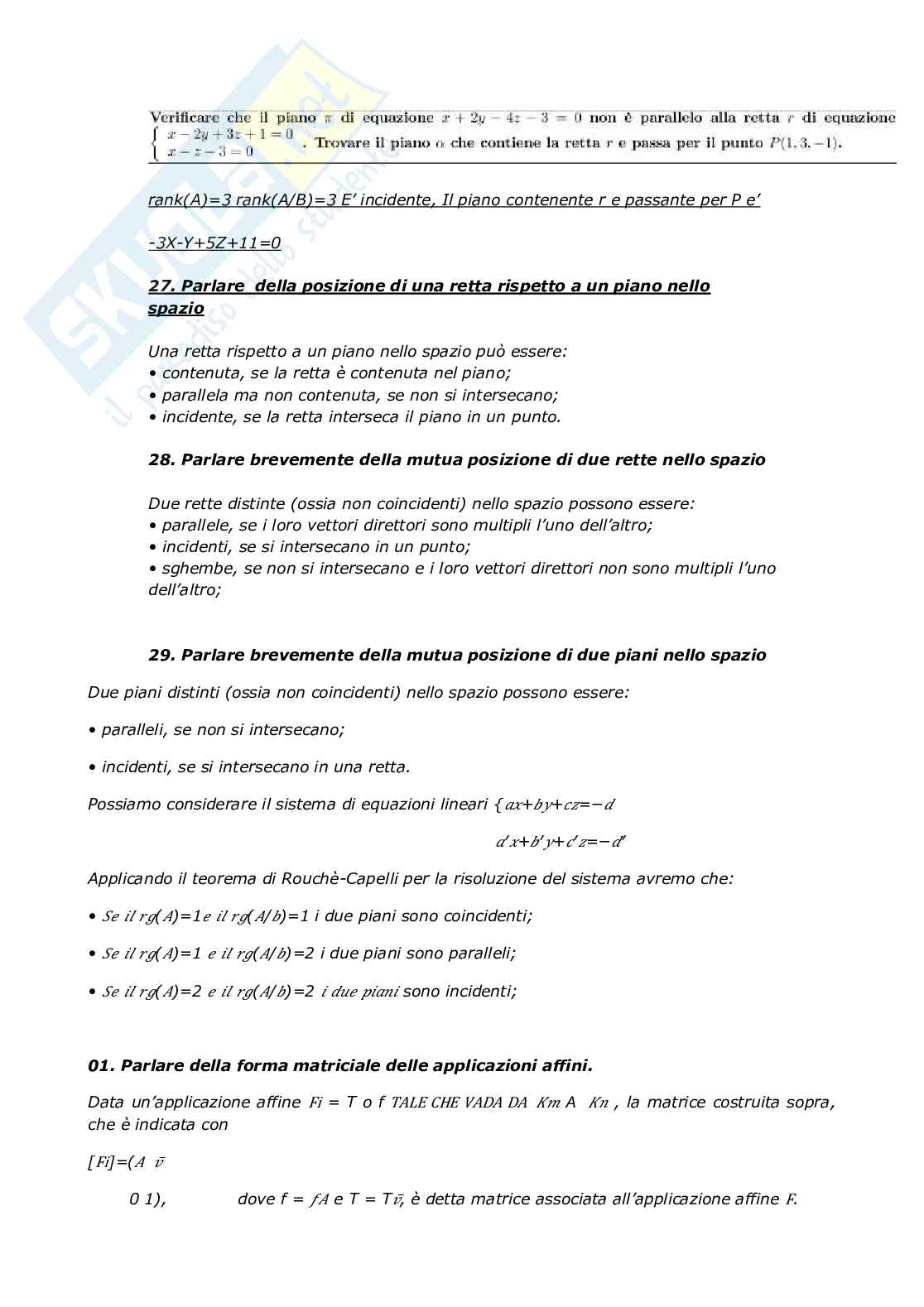 Geometria – Risposte aperte fuori paniere complete e corrette (29 pagine) – A.A. 2025/2026 Pag. 16