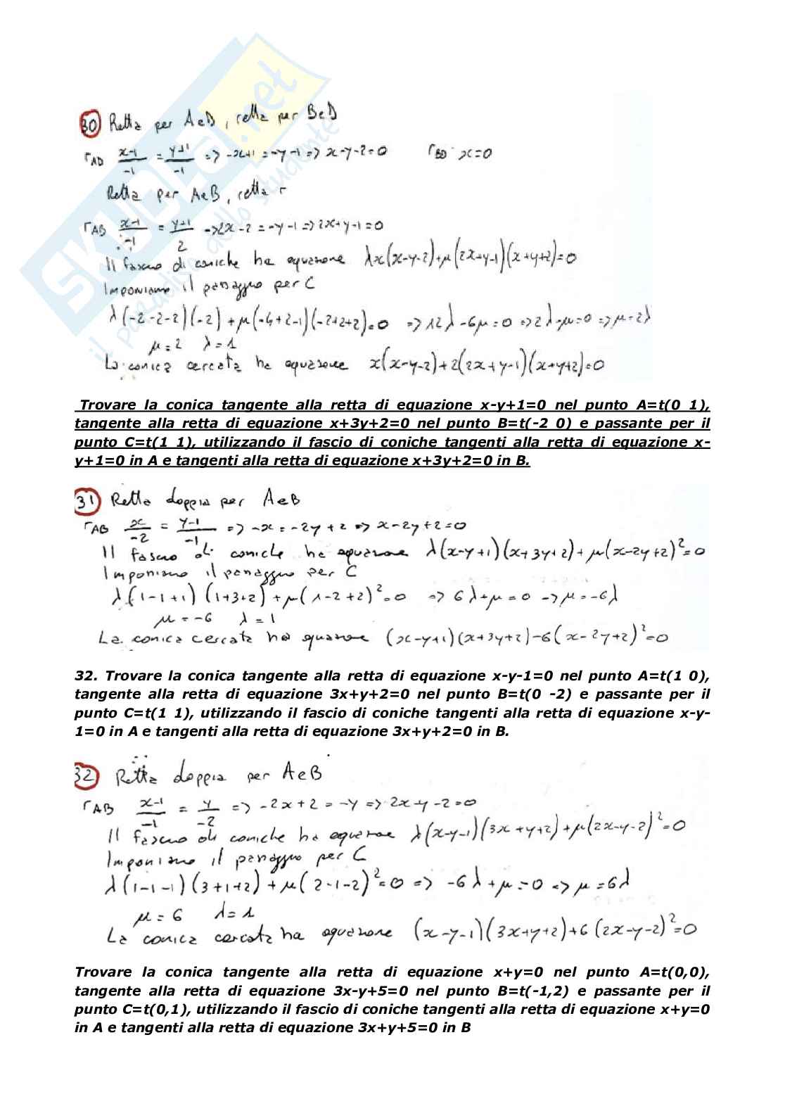 Geometria – Risposte aperte fuori paniere complete e corrette (29 pagine) – A.A. 2025/2026 Pag. 26