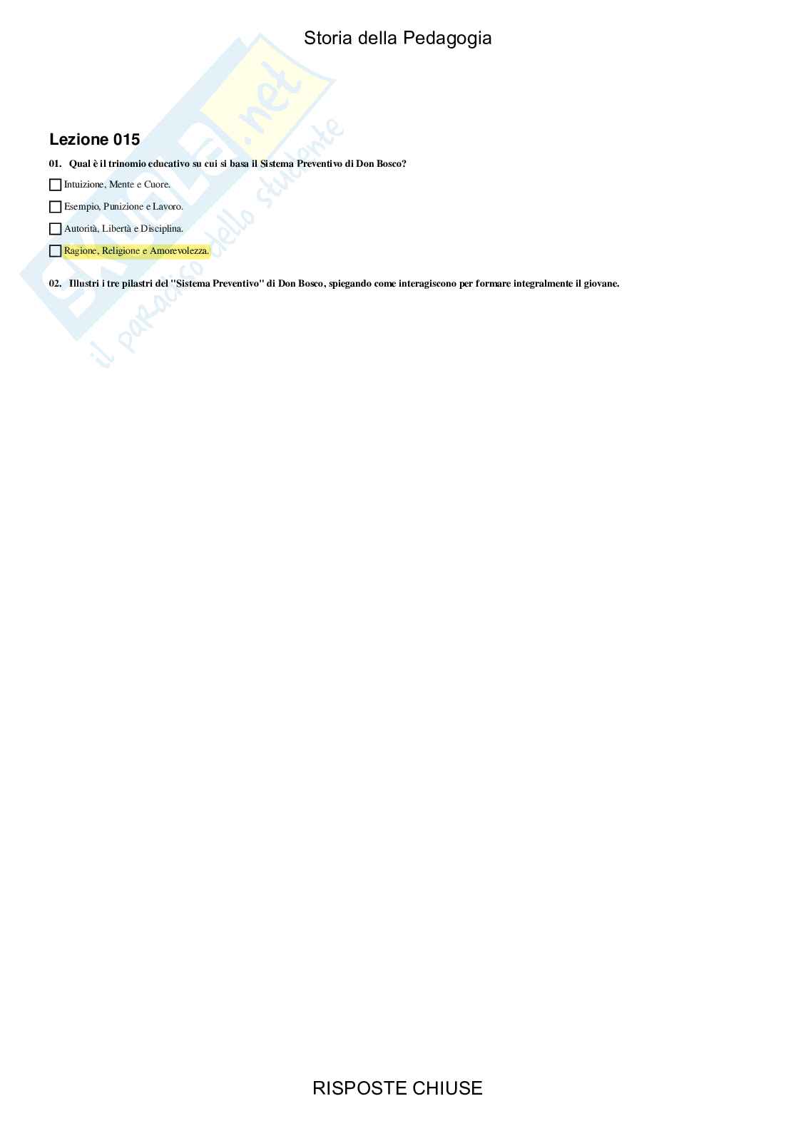 Storia della pedagogia - Paniere compilato Pag. 16