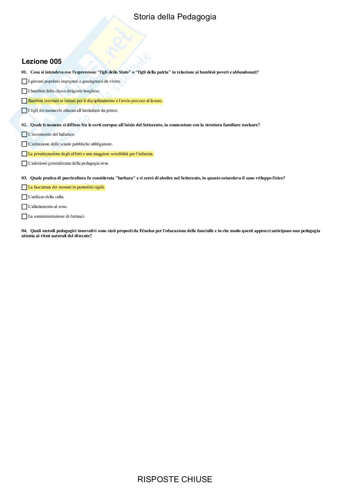 Storia della pedagogia - Paniere compilato Pag. 6