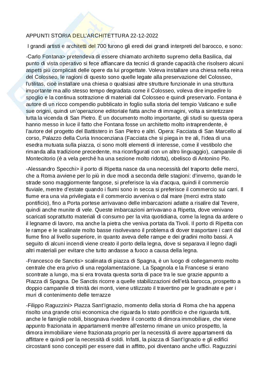 Appunti di lezioni di Storia dell'architettura  Pag. 1
