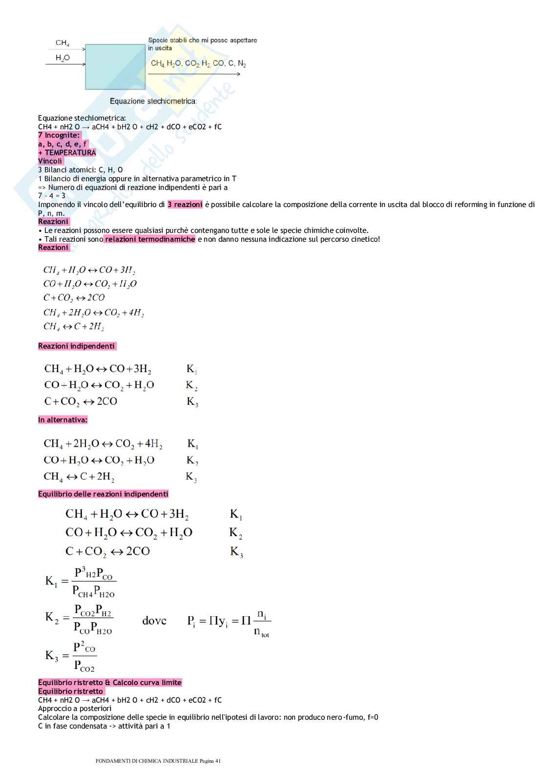Fondamenti di chimica industriale  Pag. 41
