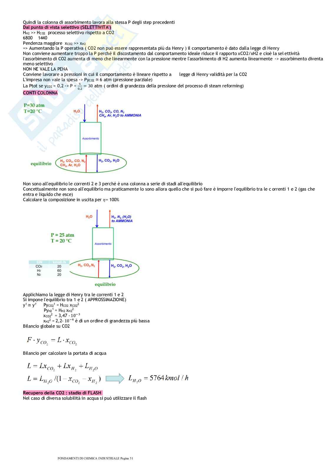 Fondamenti di chimica industriale  Pag. 51