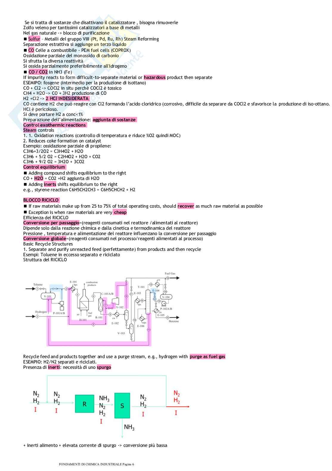 Fondamenti di chimica industriale  Pag. 6