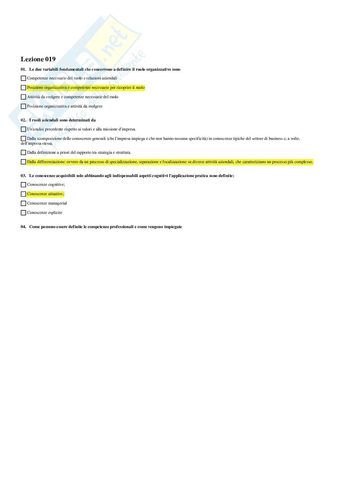 Paniere Economia del capitale umano d'impresa Pag. 21